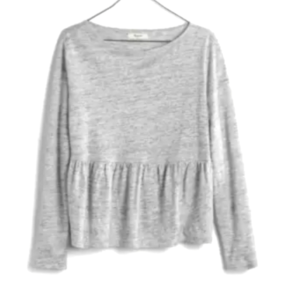 Madewell Modern Linen Flare-Hem Tee